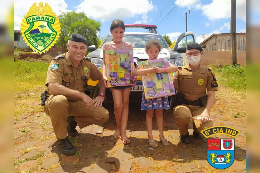 Natal: PM entrega presentes em Ivaiporã e Jardim Alegre