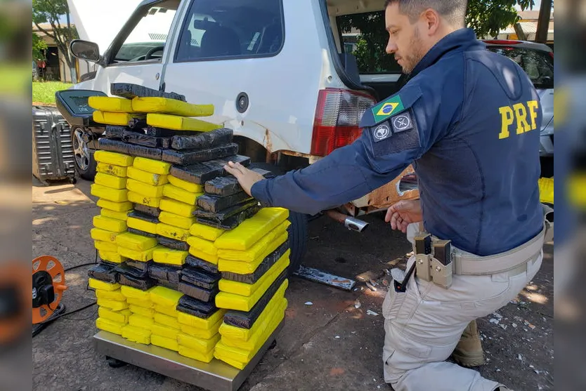 PRF apreende quase 80 quilos de maconha em Cambé