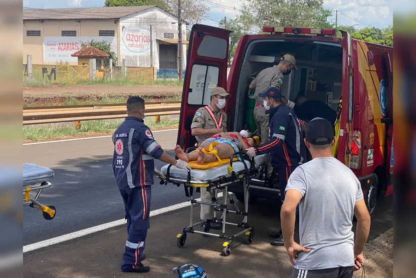 Queda de moto mobiliza Samu e Bombeiros de Apucarana