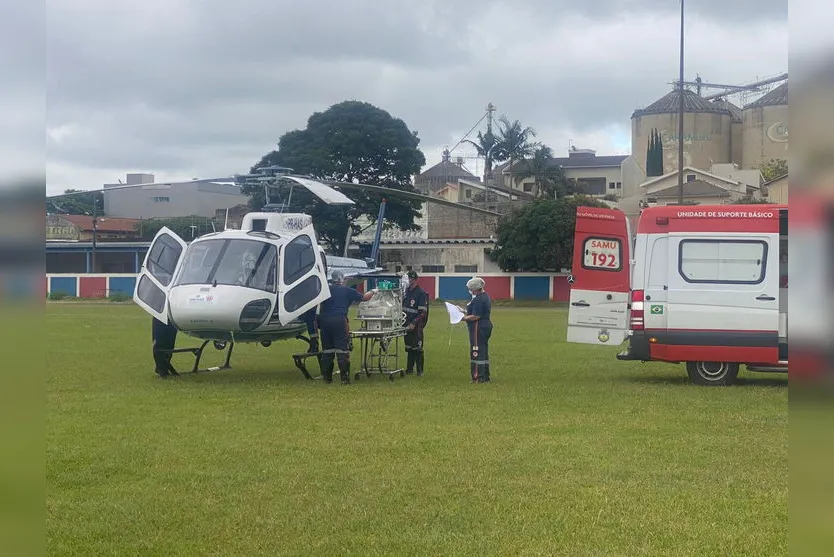 Recém-nascido de Apucarana é transferido de helicóptero