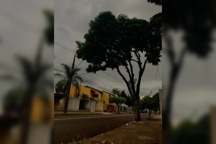 Tempo fecha em Apucarana e nuvens chamam atenção