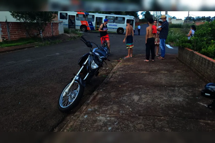Acidente entre moto e ônibus em Apucarana deixa um ferido