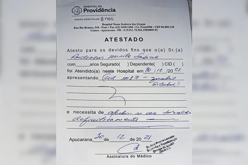 Apucaranense cria 'vaquinha' para pagar cirurgia no quadril