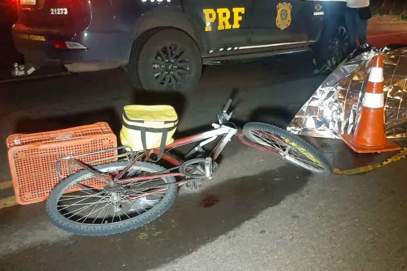 Ciclista morre atropelado em Mandaguari na BR-376