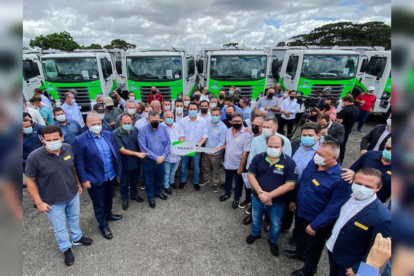  Governador Carlos Massa Ratinho Junior entrega mais 63 veículos da Patrulha Ambiental - Curitiba, 09/02/2022 