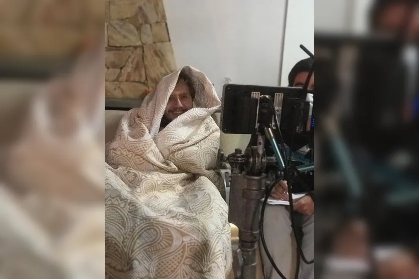  João Gabriel Kowalski durante as gravações 