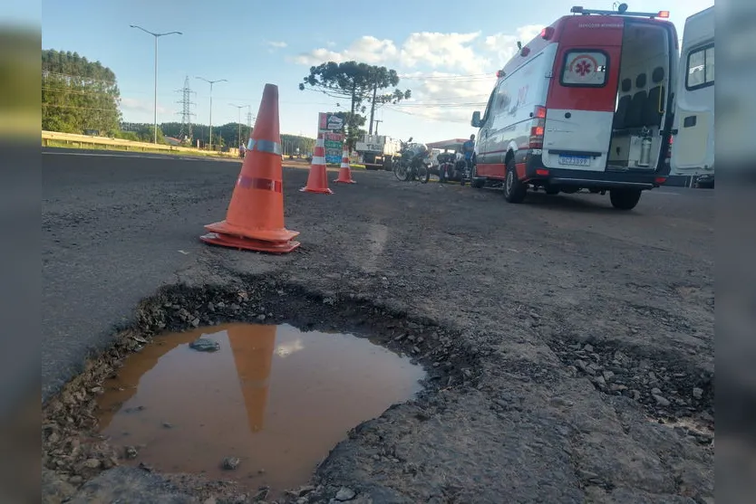 Motociclista sofre queda na BR-369, em Aricanduva