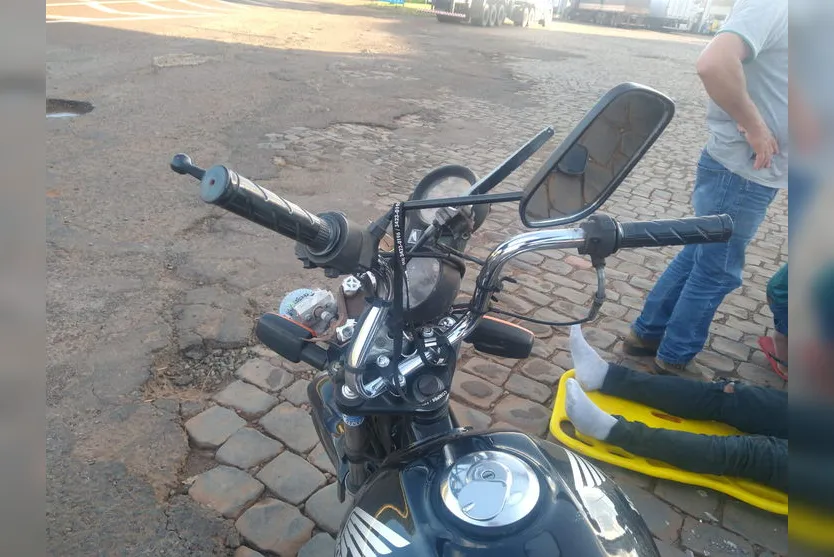 Motociclista sofre queda na BR-369, em Aricanduva