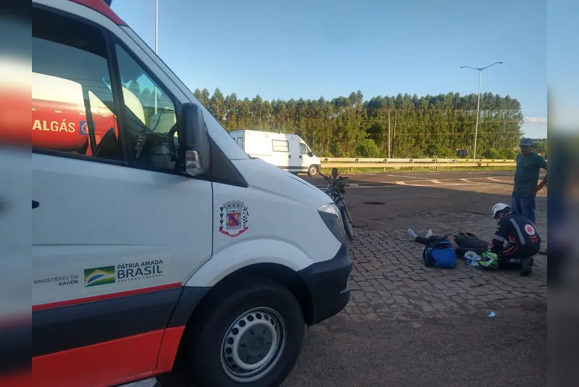 Motociclista sofre queda na BR-369, em Aricanduva