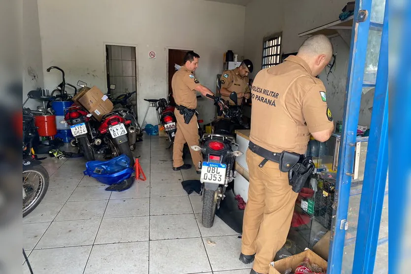 PM de Apucarana encontra peças furtadas em oficina