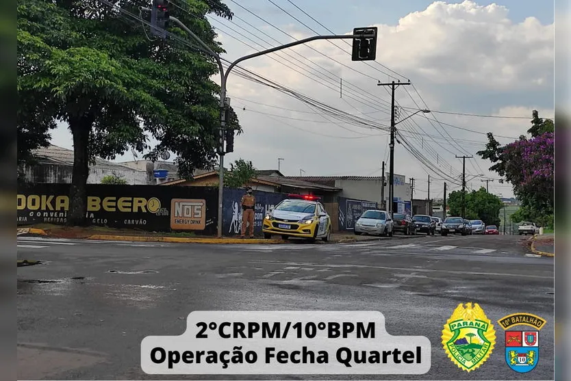 PM de Apucarana realiza Operação Fecha Quartel