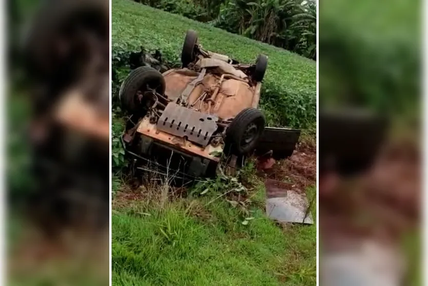 Quatro pessoas ficam feridas em capotamento na BR-376