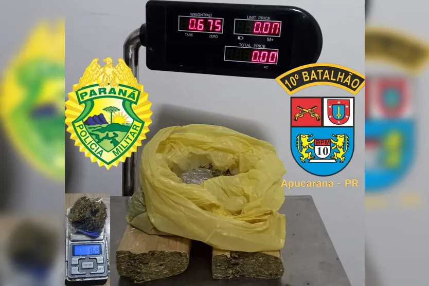 Rocam de Apucarana apreende maconha e prende traficante