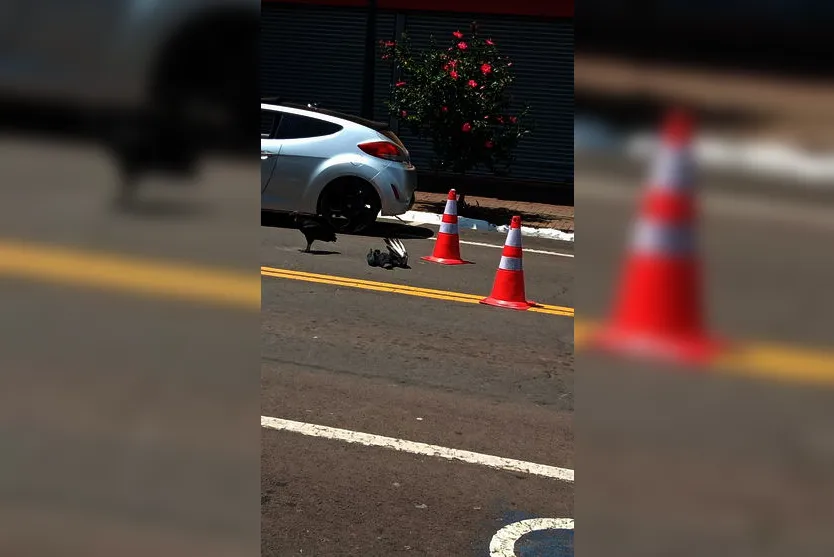 Samu de Apucarana sinaliza para evitar acidentes e viraliza