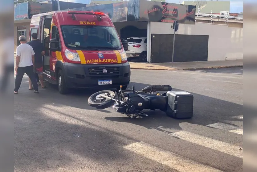 Acidente entre carro e motocicleta é registrado em Apucarana