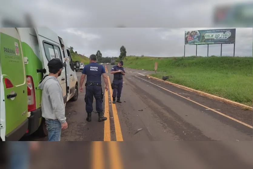 Carro da Saúde de Ariranha do Ivaí sofre acidente na PR-272