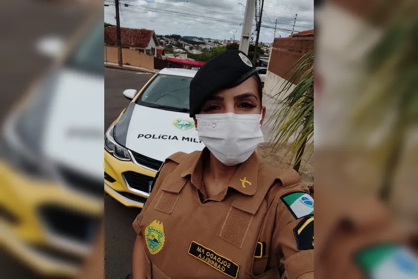  Gabriella Picanço Xavier, 25, que trabalha há 6 anos na Polícia Militar (PM) 