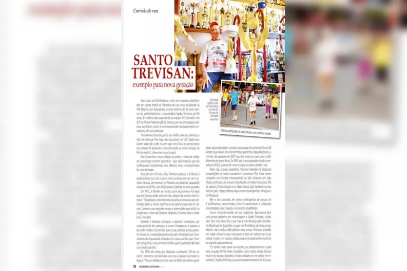 Morre Santo Trevisan, pioneiro do atletismo em Apucarana