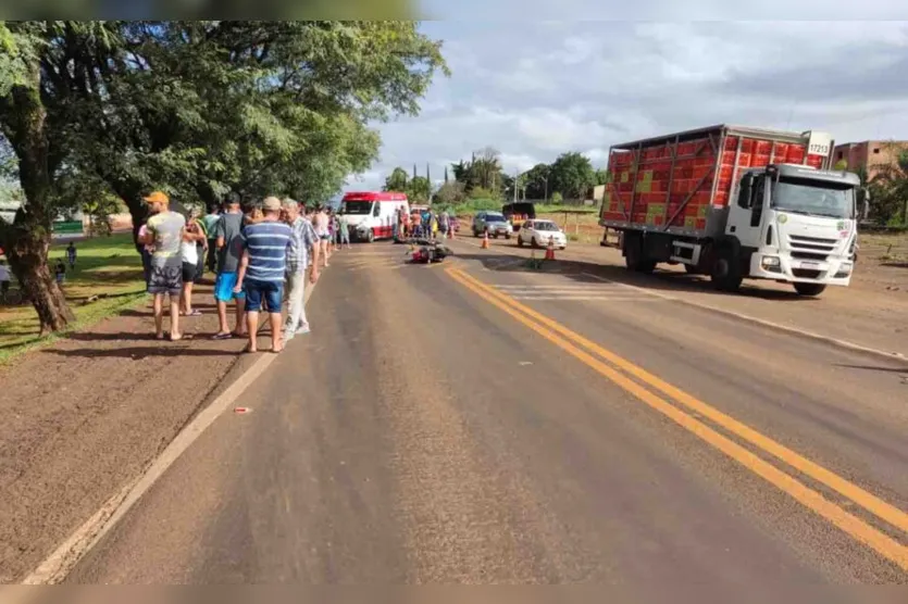 Motociclista de Jardim Alegre morre em acidente no trevo
