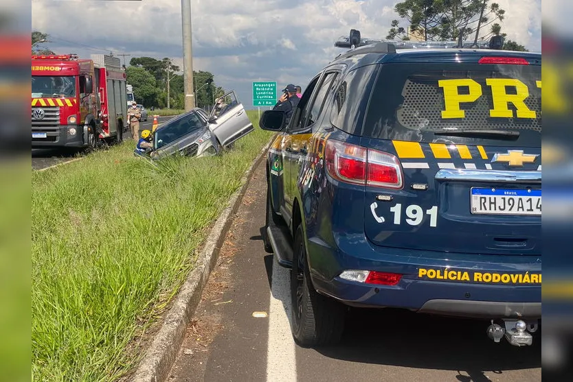 Motorista é preso após acidente na BR-376 em Apucarana