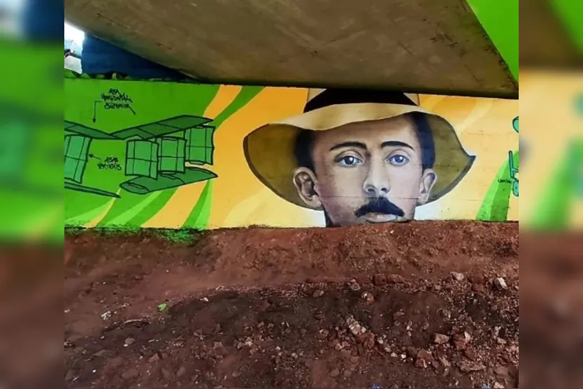 Artista de Apucarana participa de 'mega' grafite em Londrina