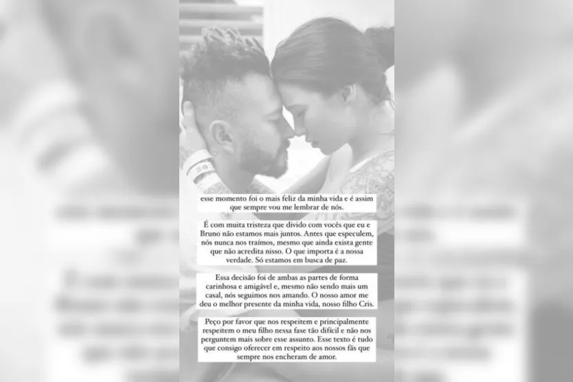 Fim de romance: Boca Rosa e Fred anunciam separação