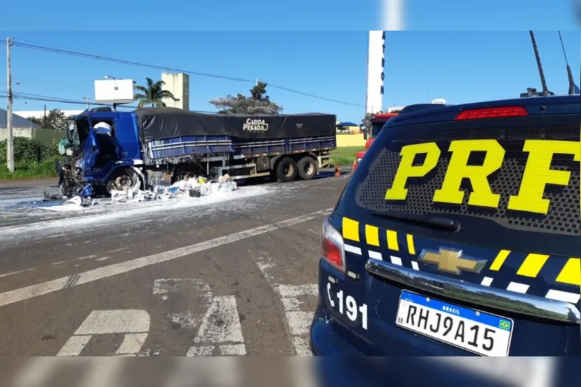 Homens ficam feridos em colisão entre caminhões na BR-369