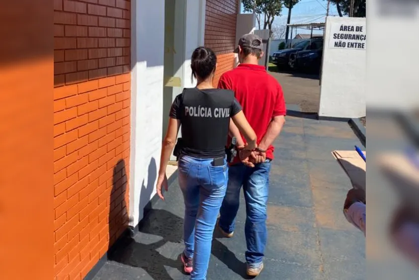  Momento da chegada do suspeito de ser o autor do crime 