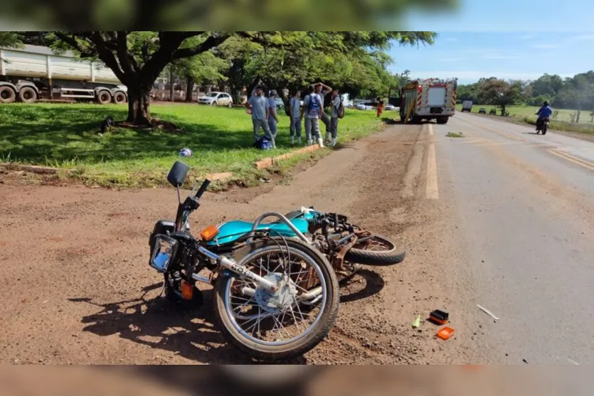 Motociclista fica em estado grave após batida em Jardim Alegre