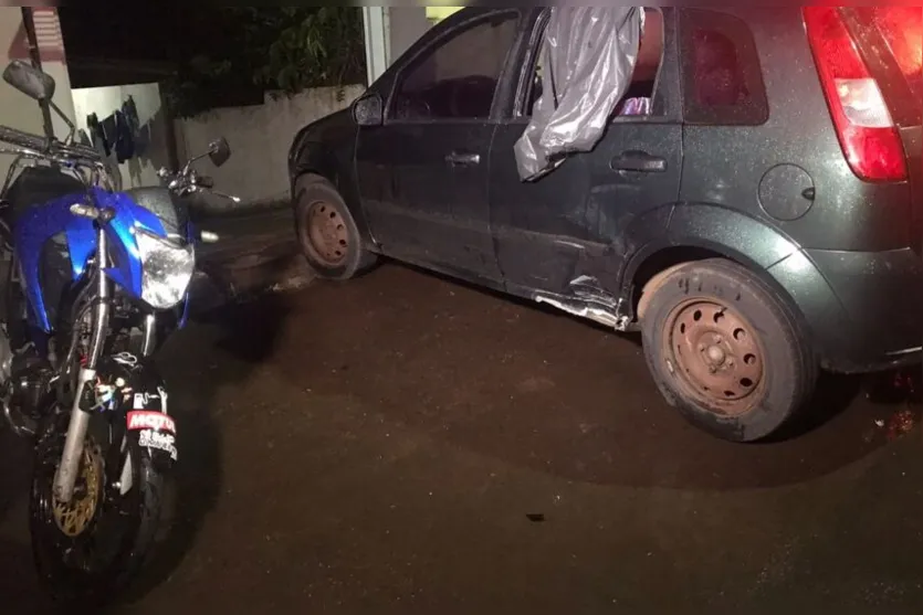 Motociclista quebra a perna após acidente em Apucarana