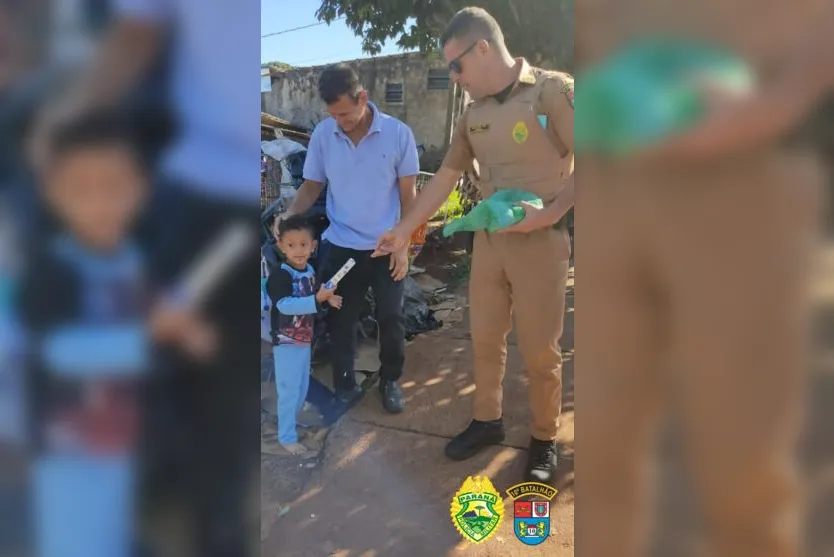 PM de Apucarana entrega chocolate para crianças