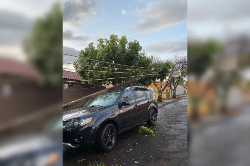 Chuva provoca destelhamentos e queda de árvores em Apucarana