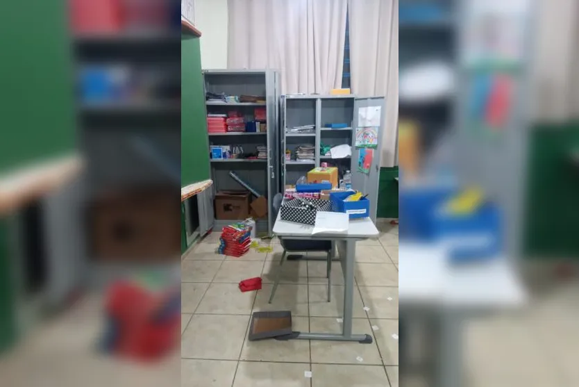 Criminoso invade escola e coloca fogo em uma das salas no PR