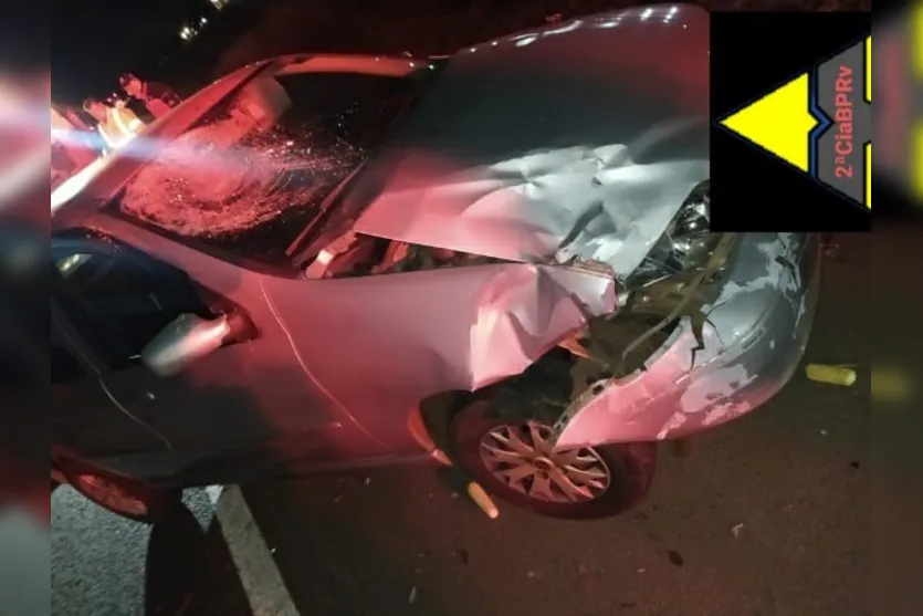 Motociclista de 71 anos fica ferido em acidente na PR-444