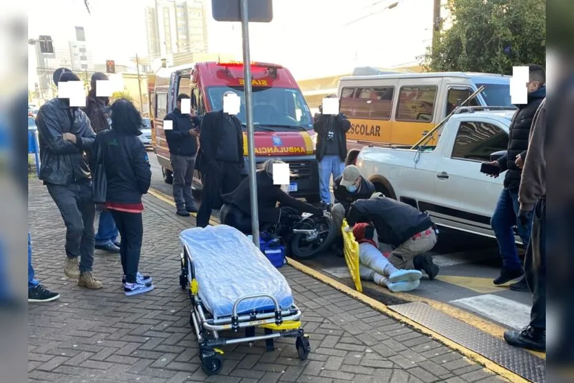  A vítima dirigia uma Honda Biz, quando colidiu na traseira de um VW Saveiro 