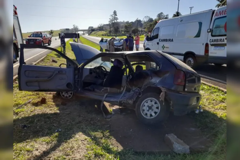  Dentro do gol, haviam duas pessoas, que foram encaminhadas ao Hospital da Providência 