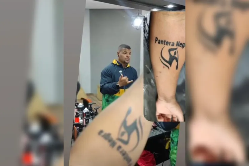 Fã tatua apelido de Giovane Vieira, paratleta de Apucarana