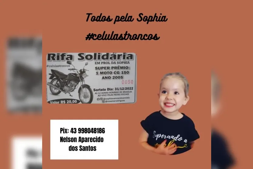 Família faz rifa de moto para tratamento de criança; assista