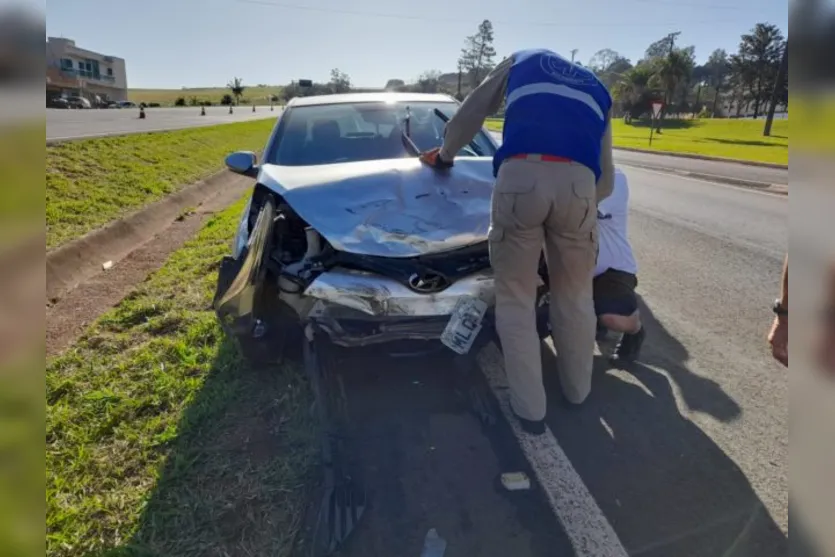  No HB20 haviam quatro pessoas, todas sofreram ferimentos leves e escoriações 