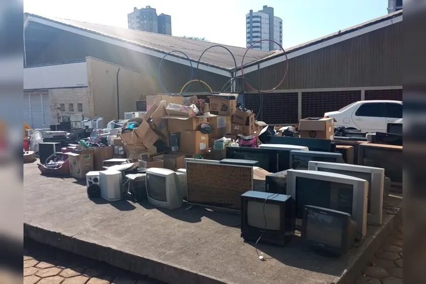  O evento recolheu um total de 4,5 quilos de materiais eletrônicos e eletrodomésticos inservíveis 