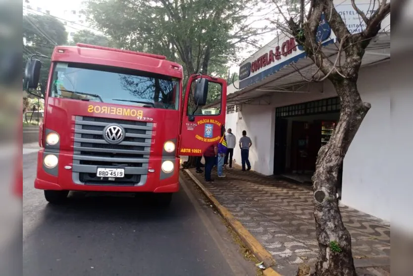  Um caminhão da corporação foi até o local para combater as chamas 