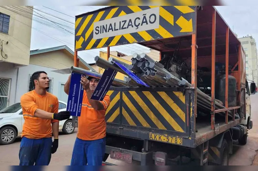 Ivaiporã substitui e implanta placas com os nomes das ruas e avenidas