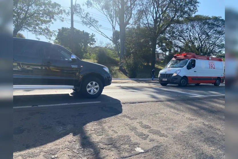  Com a batida, o motociclista ficou desorientado 