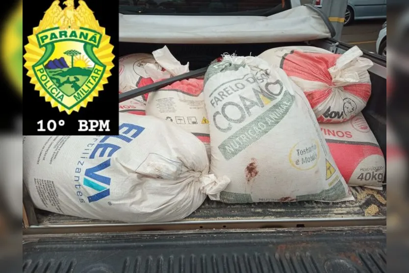  Foram furtados 9 sacos de ração para gado em propriedades rurais de Bom Sucesso 