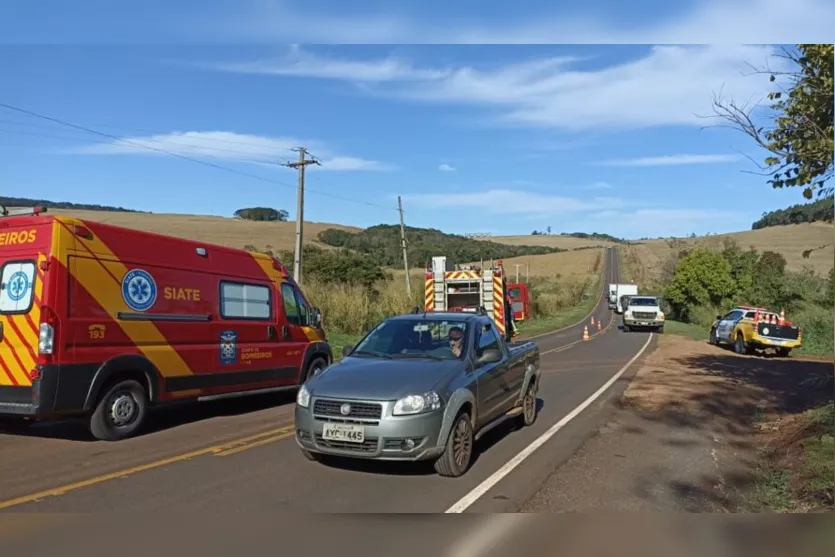 Moradora de Ivaiporã fica ferida durante acidente na PR-453