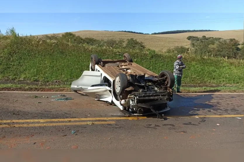 Moradora de Ivaiporã fica ferida durante acidente na PR-453