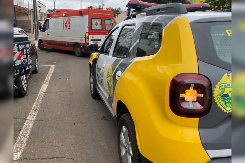 Motociclista de Apucarana é arremessado após bater em carro