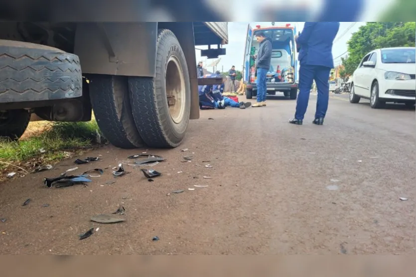 Motociclista fica ferido após se envolver em acidente em Apucarana