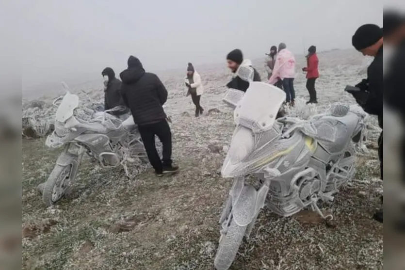  No entorno de Santa Catarina, chegou a nevar 