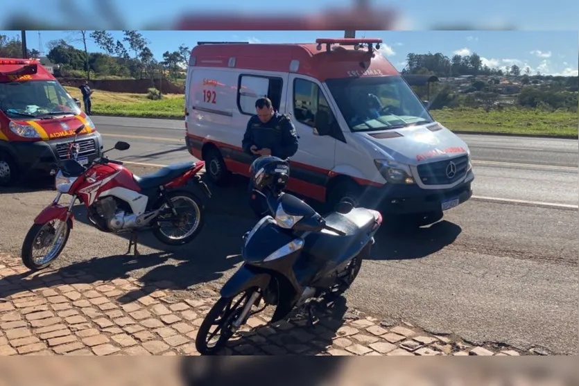  O motociclista sofreu alguns ferimentos leves pelo corpo 